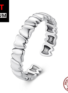 艾芙乐个性牙齿排列开口戒s925