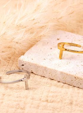 欧美轻奢十字架情侣戒指