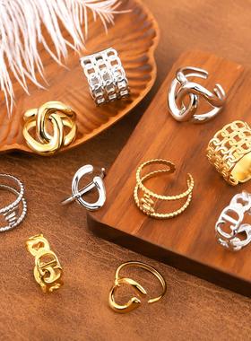 艾芙乐轻奢时尚莫桑石戒指s925纯