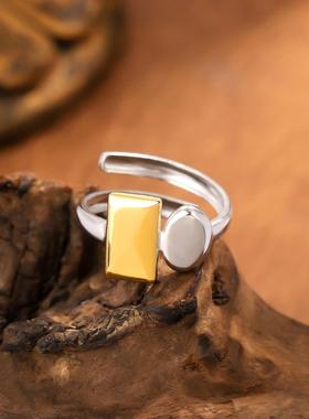 欧美风双拼色轻奢几何饰品