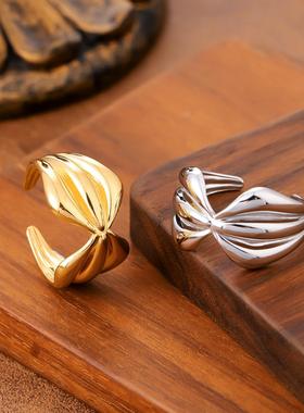 复古风蝴蝶结戒指女时尚指环