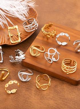 欧美镂空开口复古女戒指