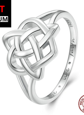 欧美热卖极简s925纯银凯尔特结