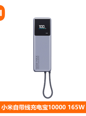 Xiaomi小米自带线充电宝10000mAh 165W Type C Cable Power Bank