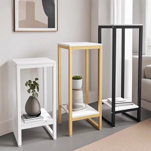 轻奢花架子客厅落地式铁艺简约现代绿萝新款阳台室内多层花置物架