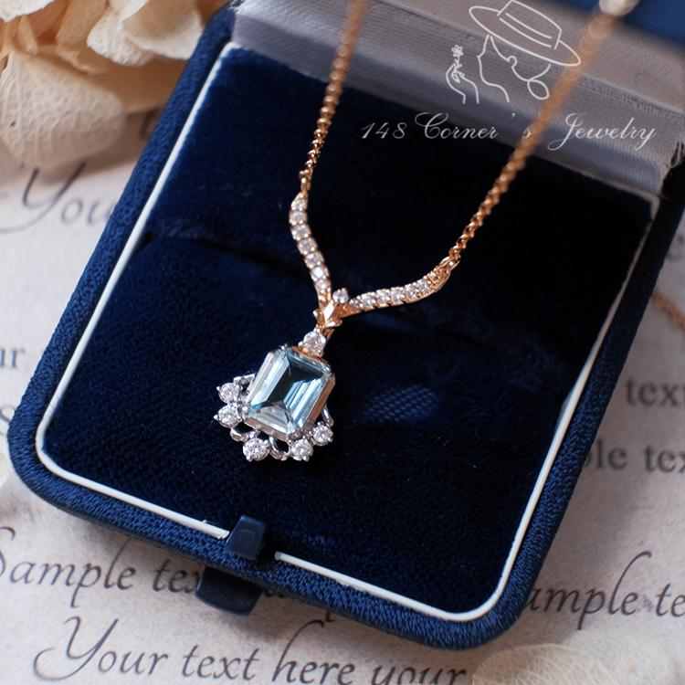 风中精灵托帕石复古项链