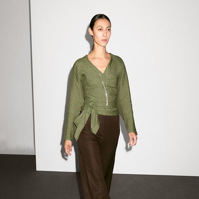 MD款法式极简设计感纯色衬衫