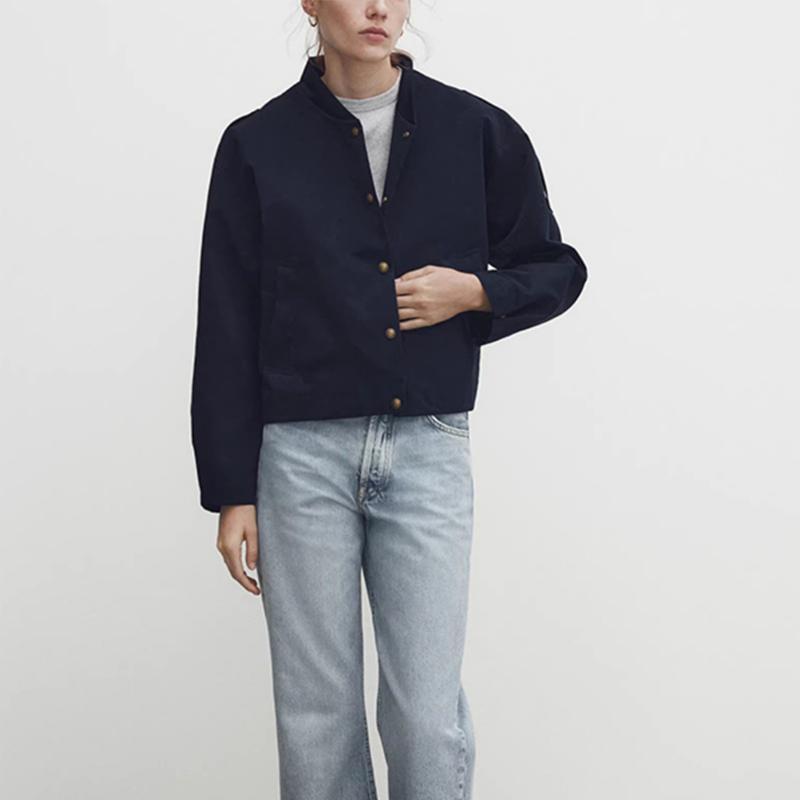 短款短外套棉质立领通勤