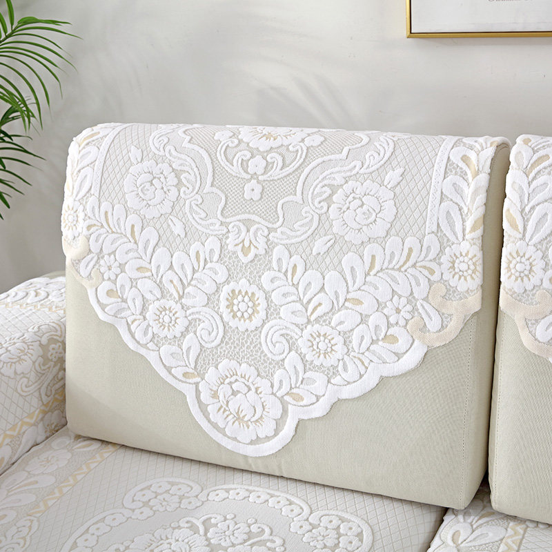 a 蕾丝沙发巾靠背巾扶手盖布四季通用沙发垫加厚防尘罩后背三角巾