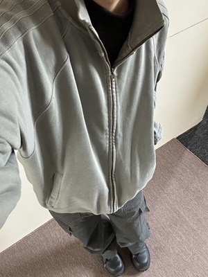 soxiox秋季水洗立领拉链卫衣