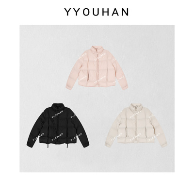 月月2025冬款【私服定制】短款显瘦肯豆立领羽绒服  2510C6968