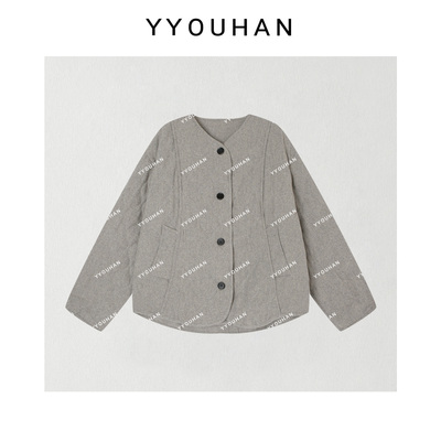 月月 2025秋冬新款小众设计极简风浅色系显瘦百搭外套 2510C6864