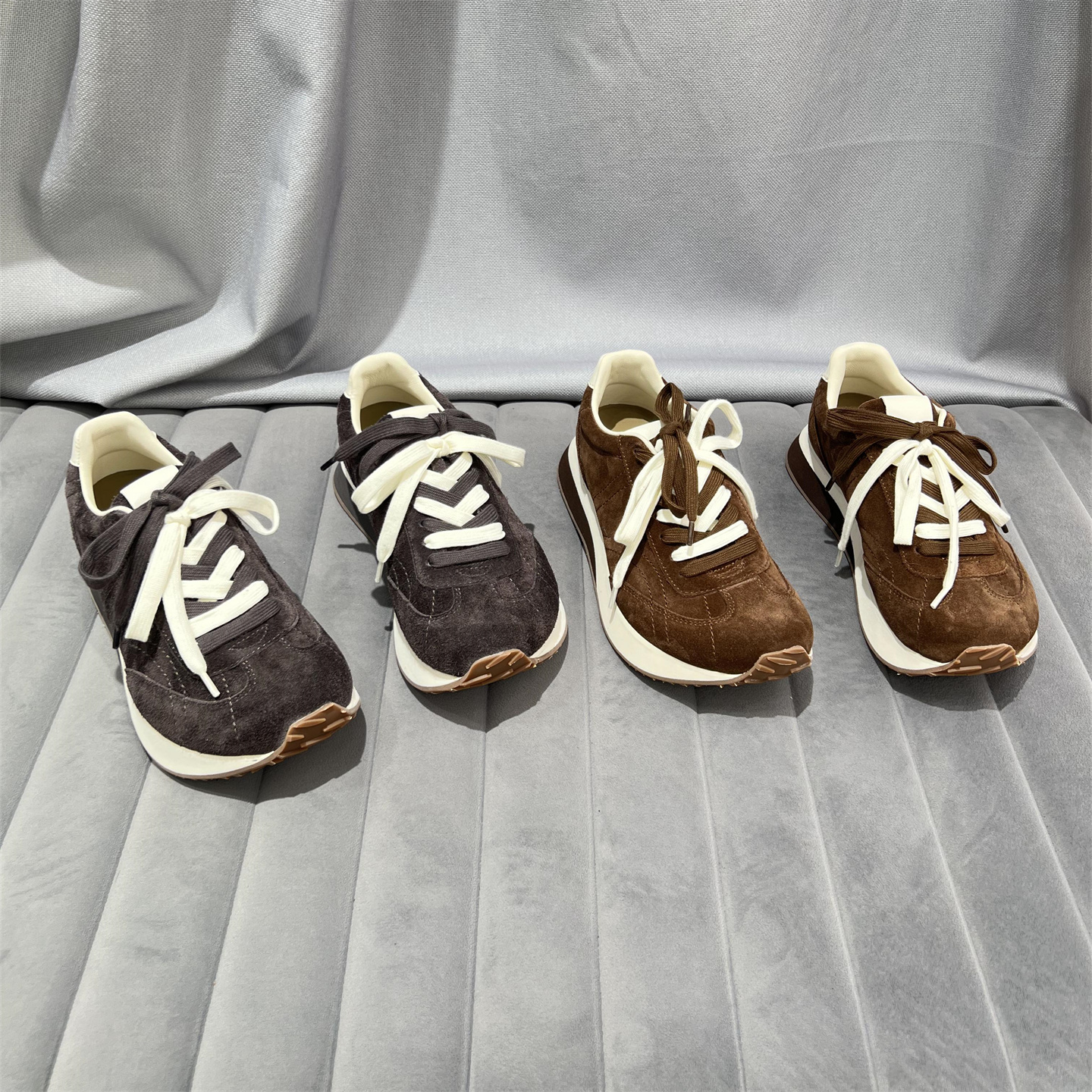 乐魔真皮厚底阿甘鞋休闲运动鞋潮