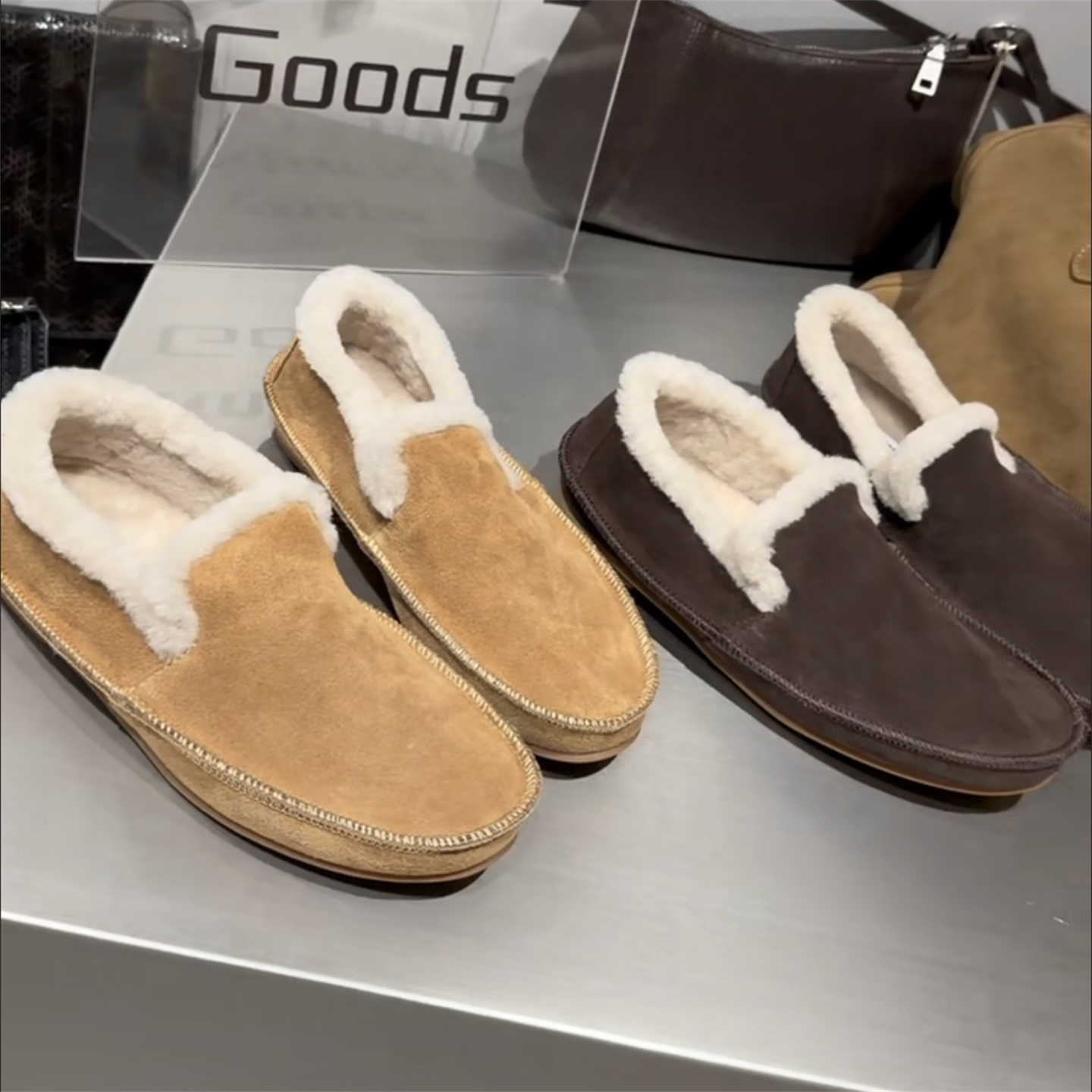 wm6真皮羊毛保暖豆豆鞋勃肯毛鞋