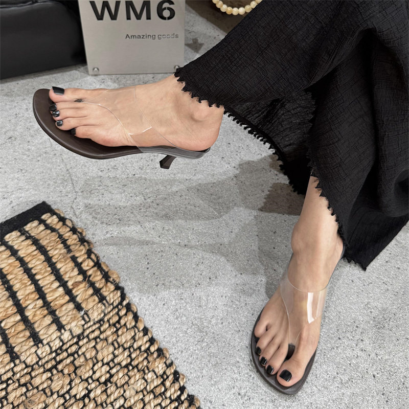 wm6胶片人字拖高跟夹趾凉拖鞋潮