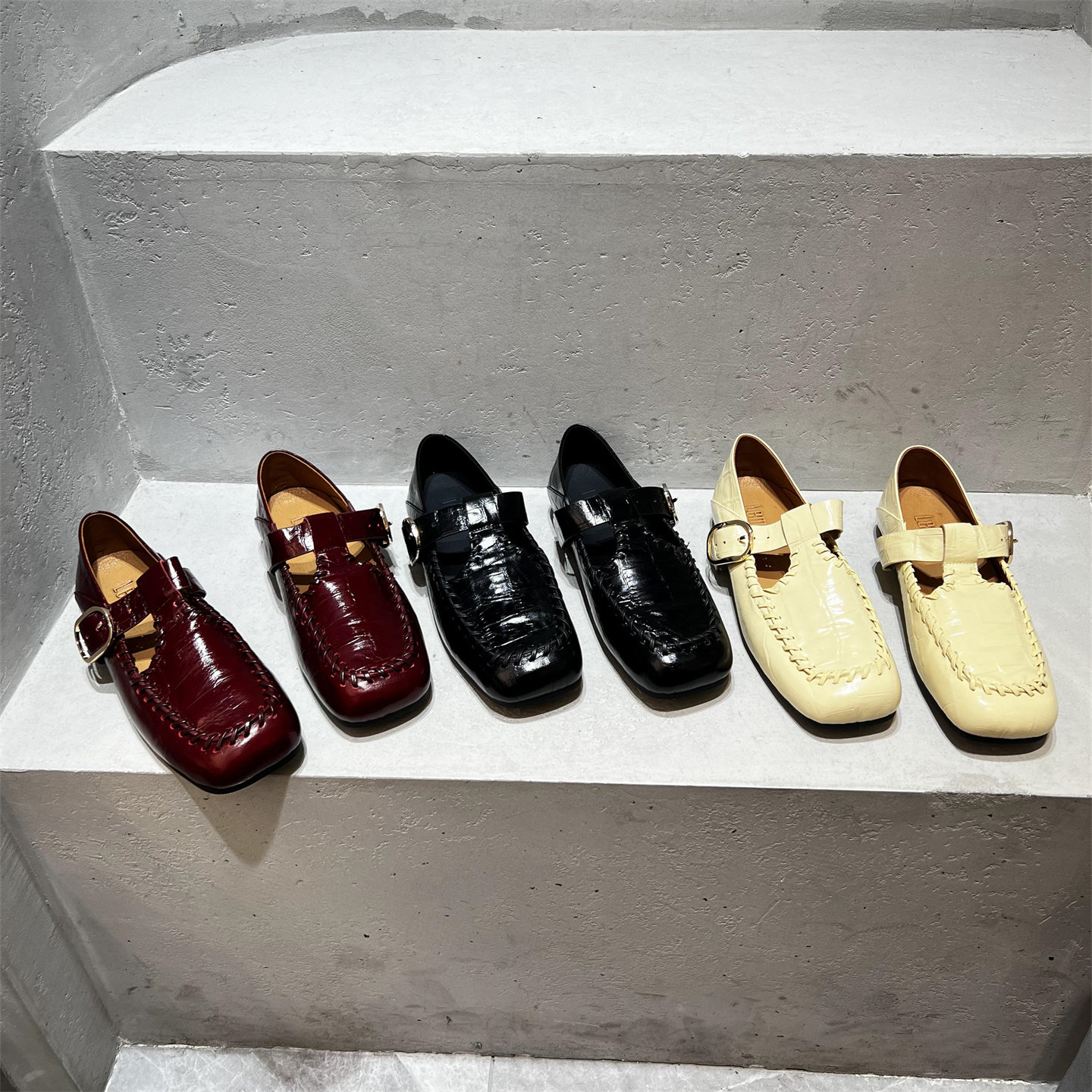 欧洲站女鞋2026春新款真皮一字带方头平底英伦风浅口单鞋玛丽珍鞋,女鞋,玛丽珍鞋,淘宝优惠券,粉丝福利购,淘宝优惠卷