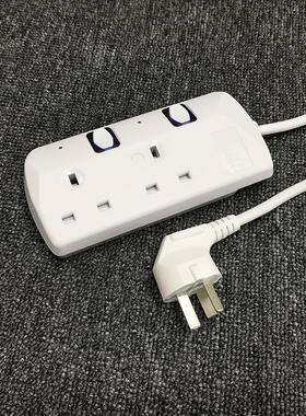 英规港版英标英制插排转换插座转换插头13A转10A 香港转内地 白色