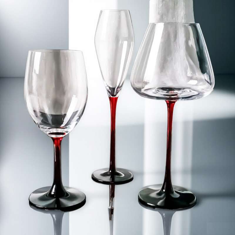 红领节轻薄水晶玻璃红酒杯高脚杯葡萄酒杯家用品鉴杯香槟杯气泡酒