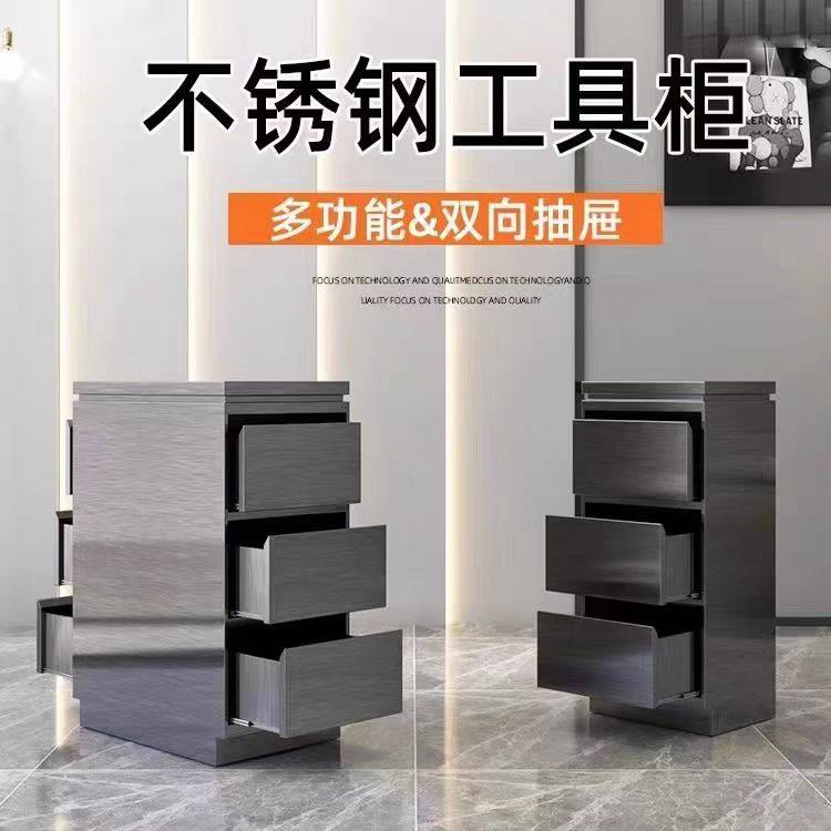 网红潮款理发店工作柜子发廊专用美发店工具车台镜台剪发储物柜