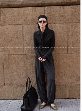 ROOMISAN25AW/【柔软绵羊毛一体式领巾针织衫】25481