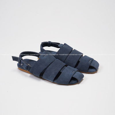 25SS/复古平底镂空罗马凉鞋