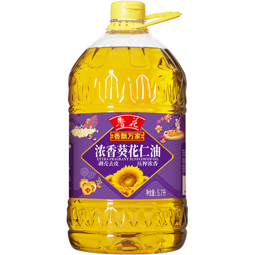 鲁花香飘万家浓香葵花仁油 剥壳去皮 压榨一级 香味浓郁 煎炒烹炸