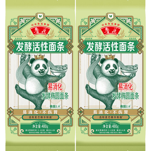 鲁花凉面发酵椭圆挂面