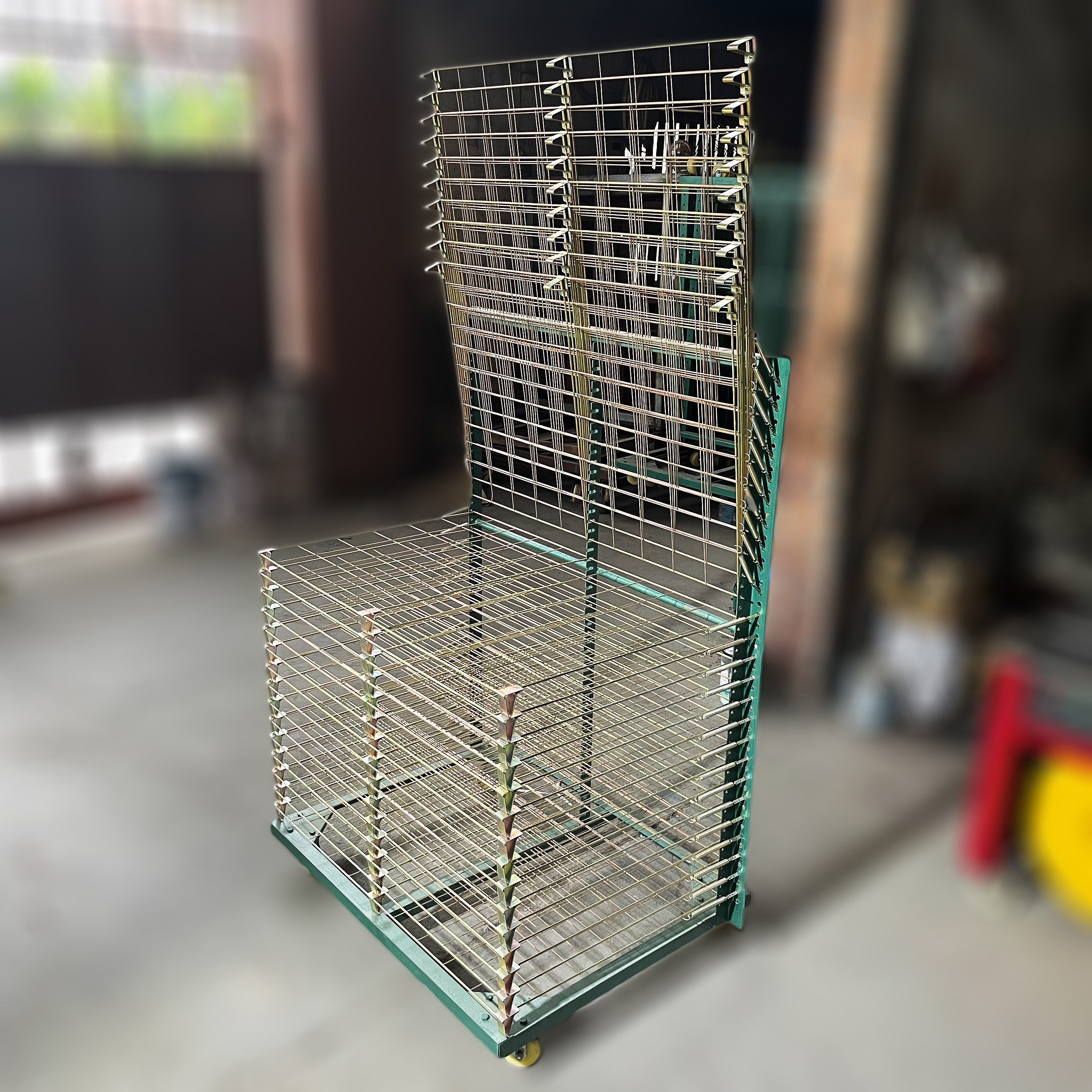 丝印千层架50层25层干燥架仓储货架折叠置物架线路板周转车晾晒架