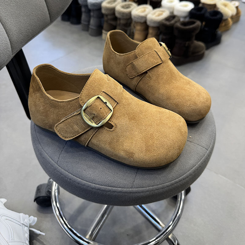 休闲风魔术贴勃肯鞋女2026春季新款厚底增高百搭圆头平底单鞋1457,女鞋,勃肯鞋/软木鞋,淘宝优惠券,粉丝福利购,淘宝优惠卷