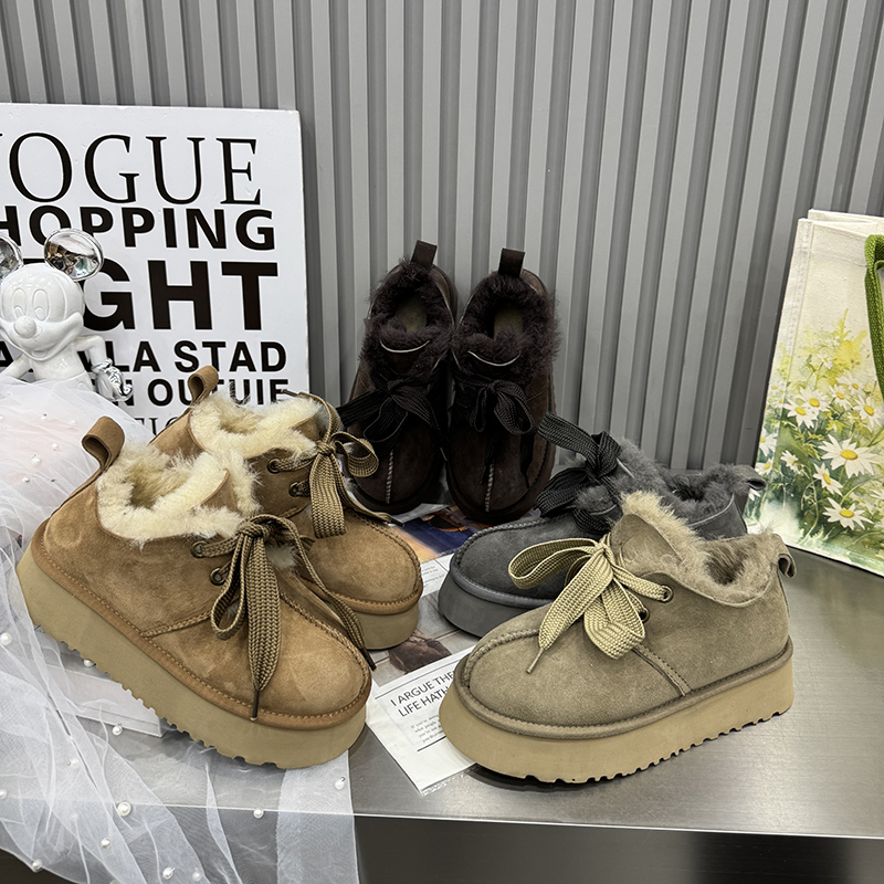 2025新款反绒皮毛一体绒雪地靴