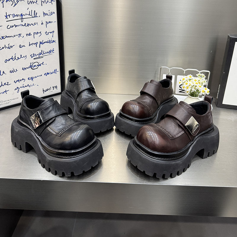 2026春新款英伦风厚底松糕鞋女圆头魔术贴百搭休闲鞋单鞋女8270-3,女鞋,松糕（摇摇）鞋,淘宝优惠券,粉丝福利购,淘宝优惠卷