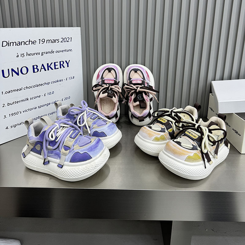 日系厚底松糕鞋女2026春季百搭休闲系带老爹鞋增高鞋女鞋单鞋1377,女鞋,松糕（摇摇）鞋,淘宝优惠券,粉丝福利购,淘宝优惠卷