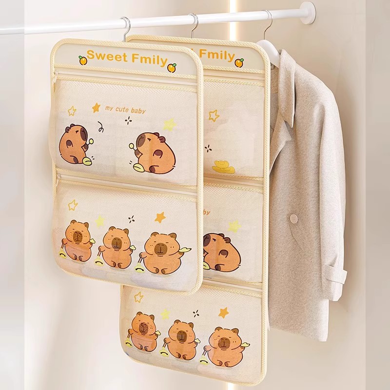 袜子收纳神器网兜衣柜内衣内裤挂袋宿舍悬挂式床头床边整理置物袋