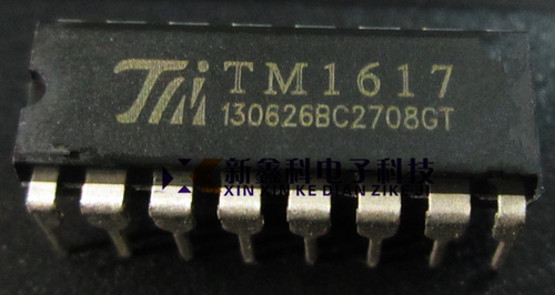 TM1617 DIP-16 LED数码管显示驱动芯片 天微 原装