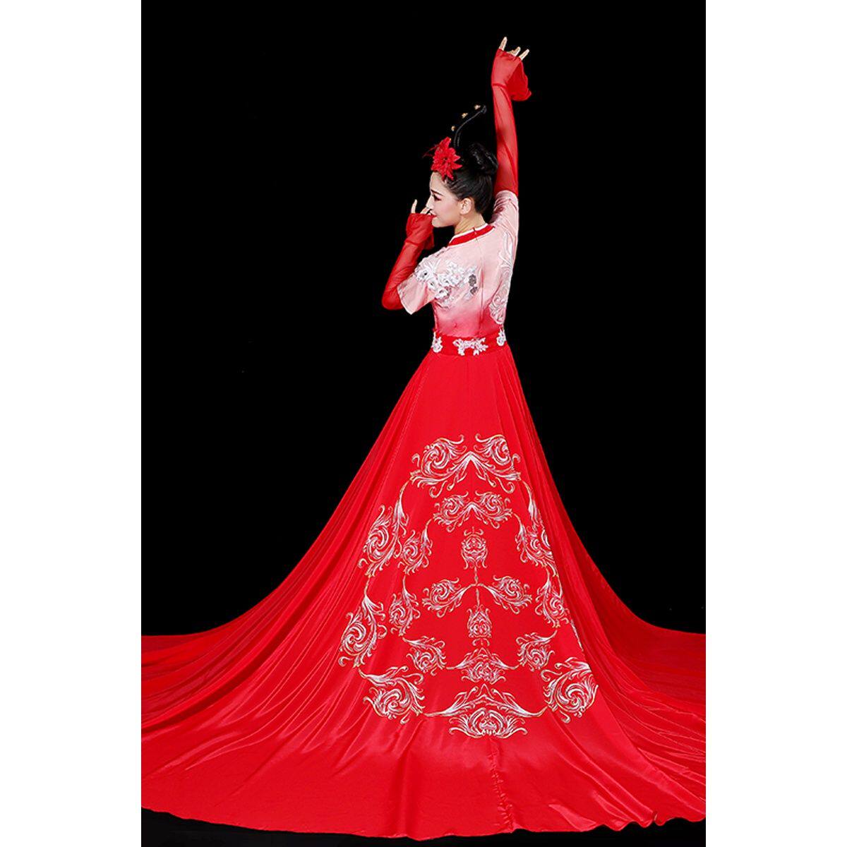 桃李杯红艳凝香同款古典舞蹈演出服装女中国风艺考飘逸大摆表演