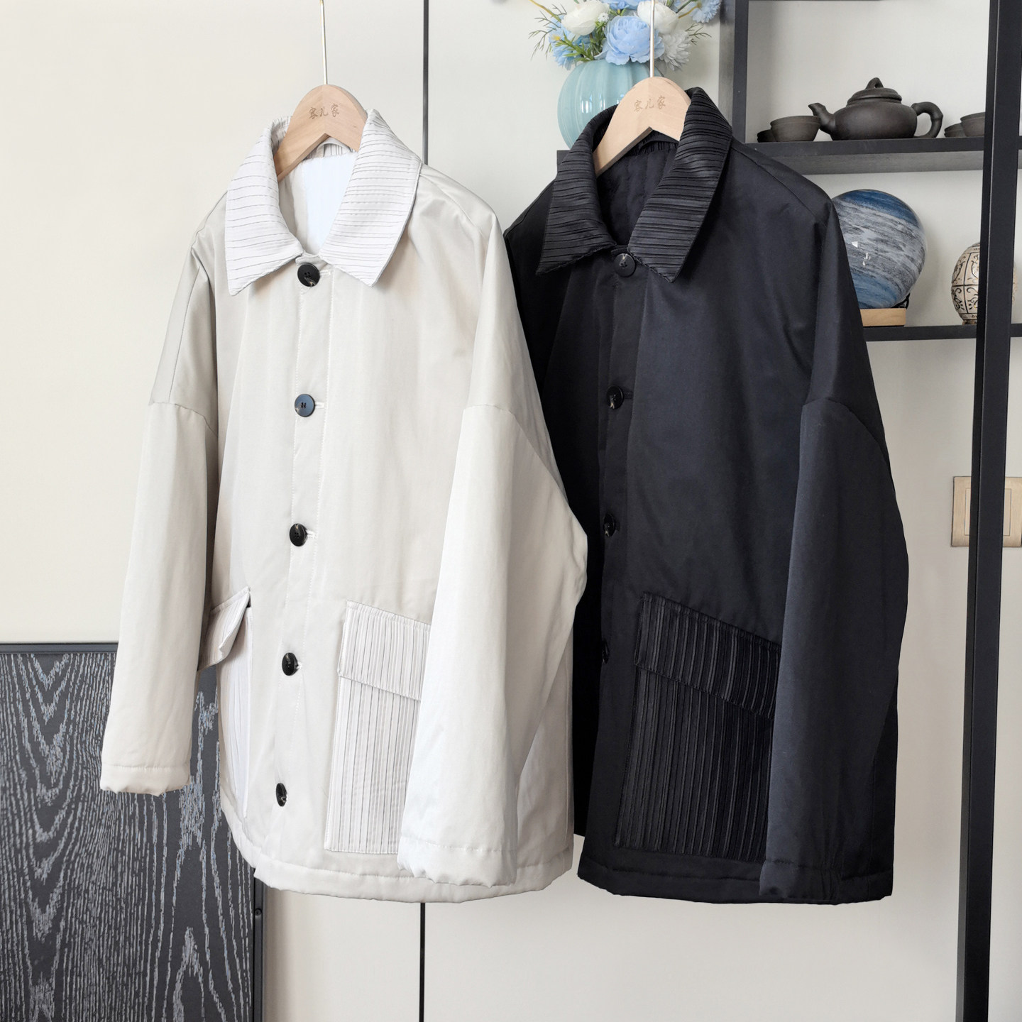 工装风廓形加厚PP棉保暖棉服包邮