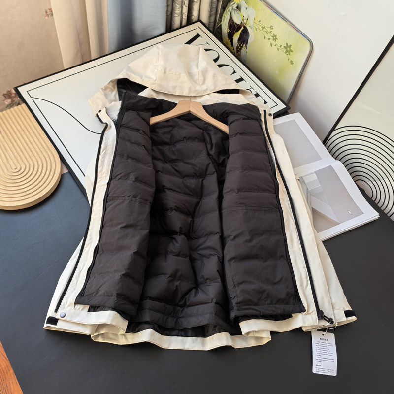 抗寒加厚保暧冲锋衣羽绒服外套