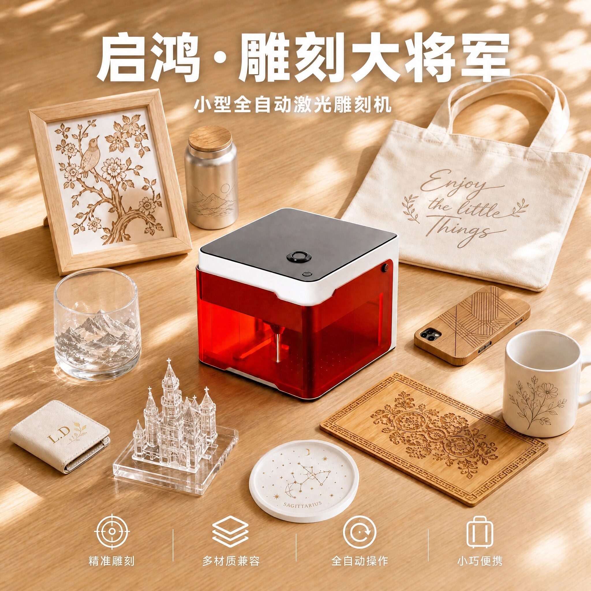 RTRUSTX1双光激光雕刻机打标机图片