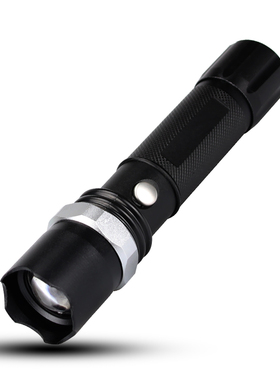 LED强光手电筒超亮18650电池变焦手电充电骑行户外远射防水手电筒