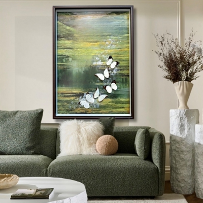 法式真蝴蝶标本装饰画玄关卧室家居客厅挂画相框小众DIY生日礼物