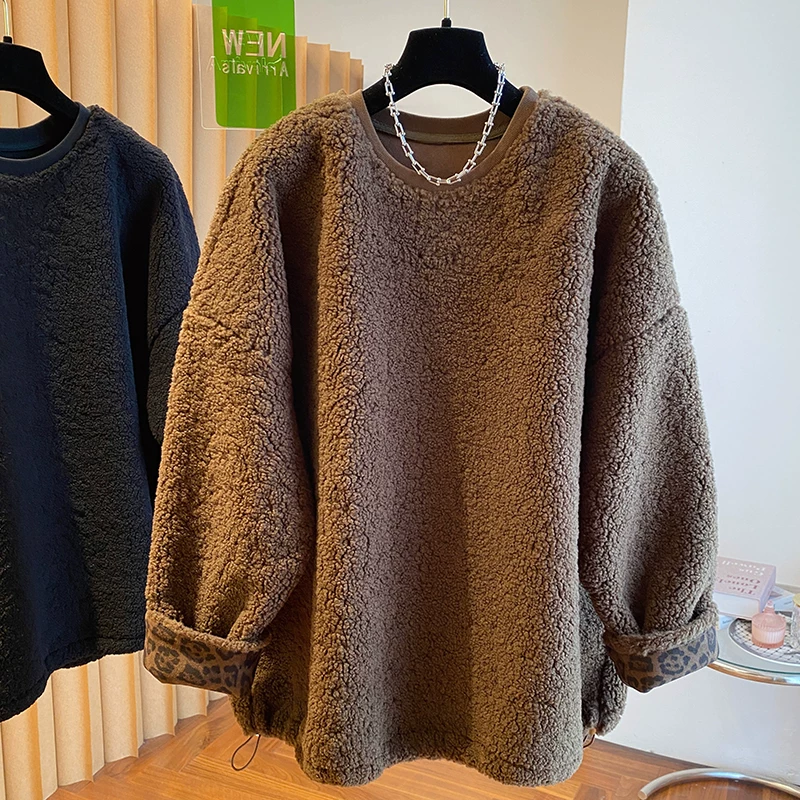 大码羊羔毛卫衣女冬【赠运费险】