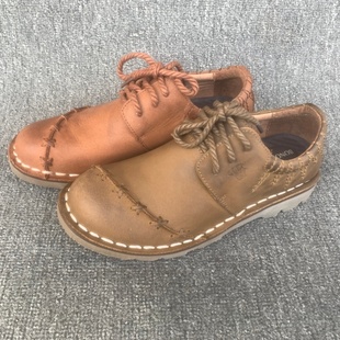 纯手工头层牛皮春秋透气系带休闲皮鞋 偏大撤柜尾货特价 真皮男鞋