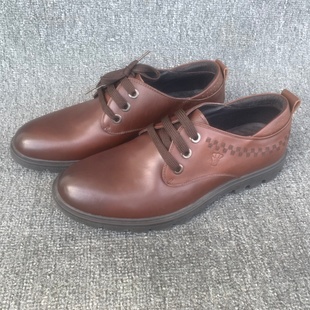 头层牛皮纯手工春秋软皮舒适系带休闲皮鞋 撤柜尾货特价 真皮男鞋