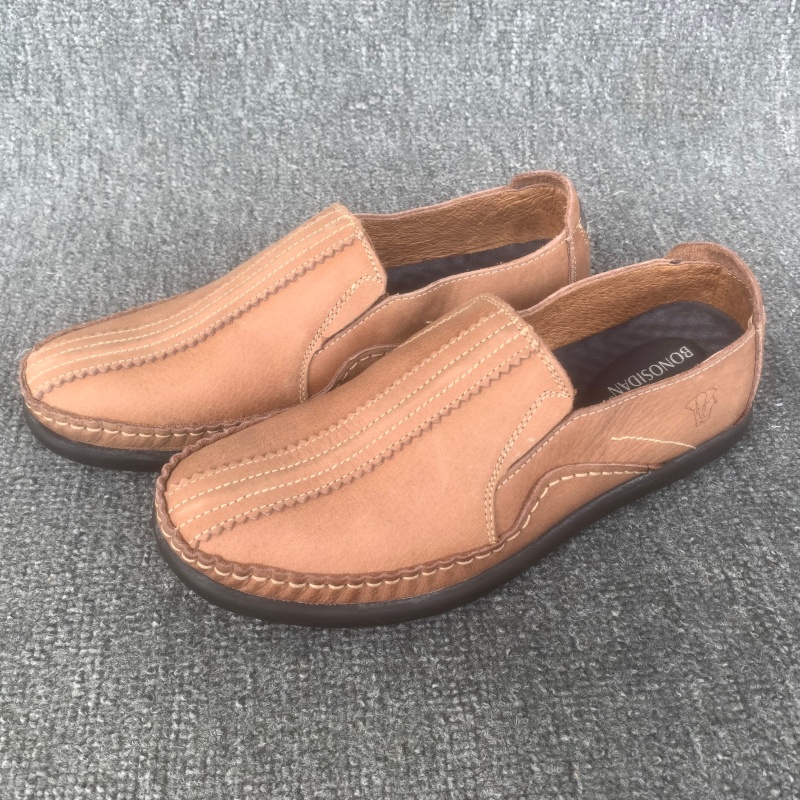 38码真皮男鞋春秋透气软皮豆豆鞋