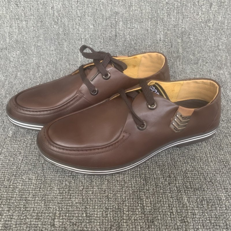 42码头层牛皮男鞋撤柜尾货断码捡漏春秋透气软皮轻便系带休闲皮鞋