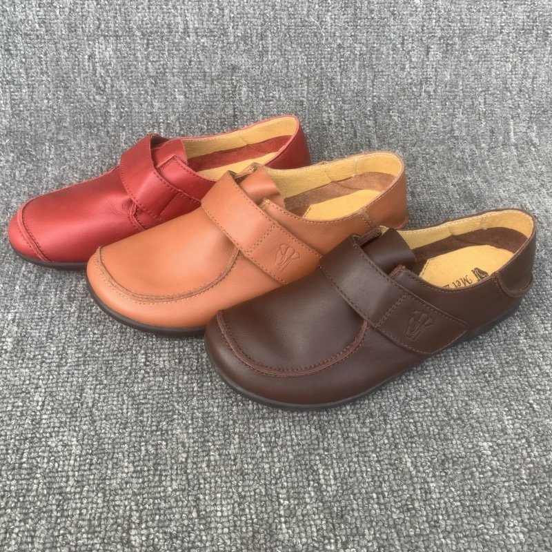 撤柜尾货特价真皮女鞋头层牛皮软皮舒适春秋透气魔术贴深口妈妈鞋,女鞋,深口单鞋,淘宝优惠券,粉丝福利购,淘宝优惠卷