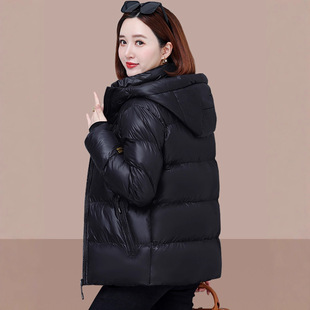 黑金羽绒棉服女2025新款冬季加厚保暖女士棉衣中年妈妈洋气小棉袄