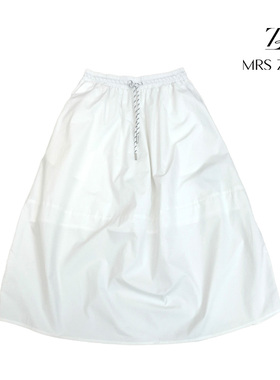 MRS ZORA佐拉2025新款半身裙白色黑色棉质52CBQ1187