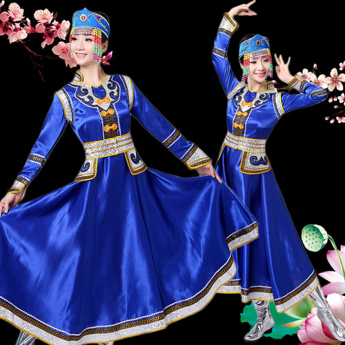 新款现代蒙古族套装大摆裙演出服
