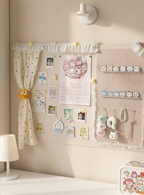 免打孔毛毡板收纳展示板墙面diy装饰高级感客厅挂墙照片墙背景板